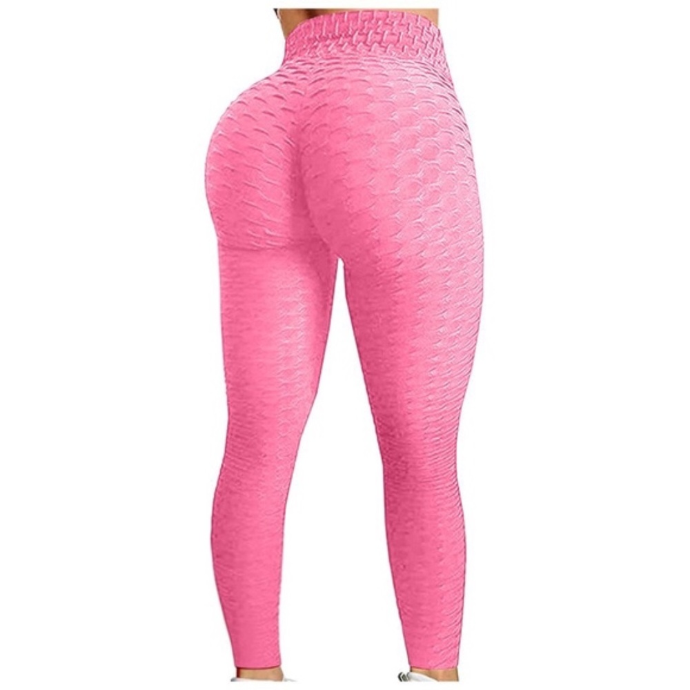 HOT PINK BRAZILIAN SCRUNCH LEGGINGS ANTI CELULITE - Picture 6 of 8